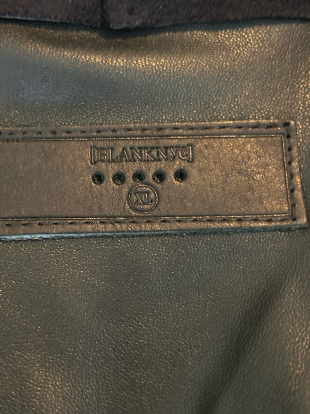 Blank NYC Black Leather & Suede Panel Asymmetric Zip Jacket - Picture 4 of 8